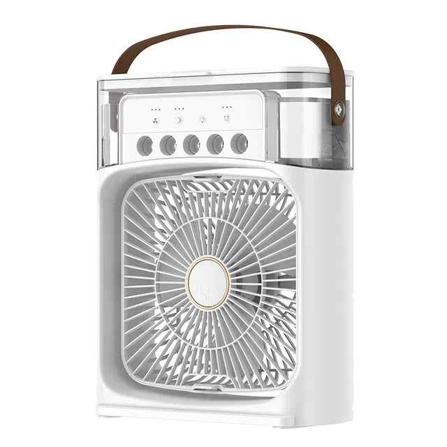 Mini Ar-Condicionado Portátil Climatizador e Umidificador com LED e Reservatório de Água