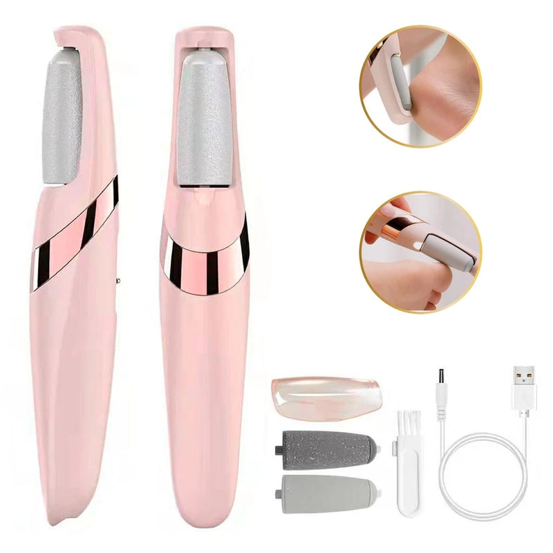Esfoliador Elétrico para Pés – Lixa Removedora de Calos Portátil USB ou Pilha