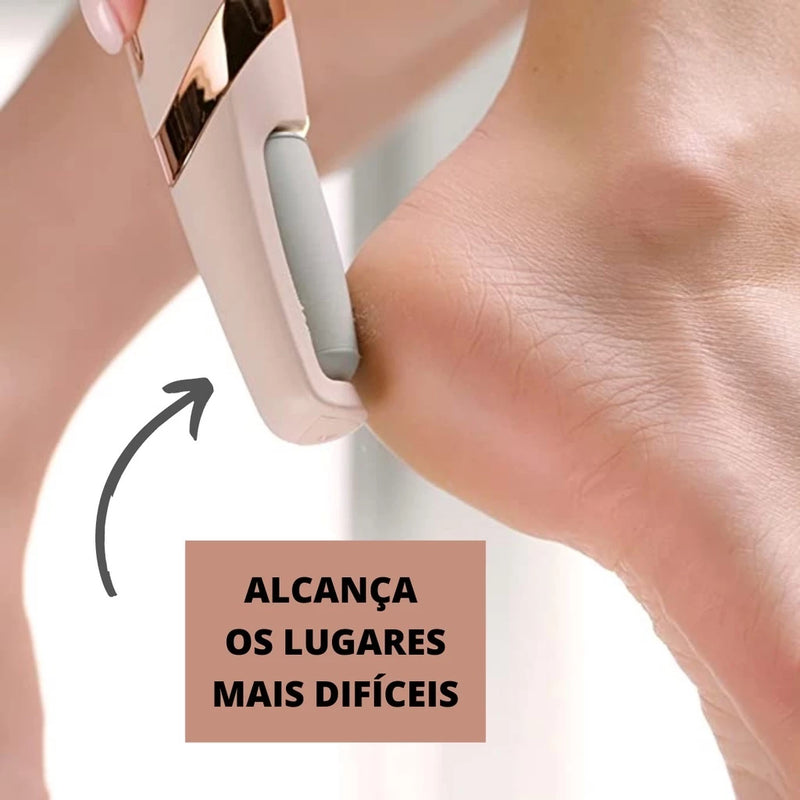 Esfoliador Elétrico para Pés – Lixa Removedora de Calos Portátil USB ou Pilha