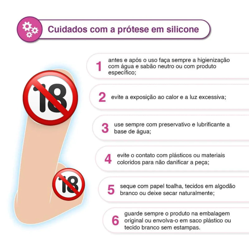 Pênis Realístico Maciço de Borracha – Consolo Grosso e Resistente para Cinta