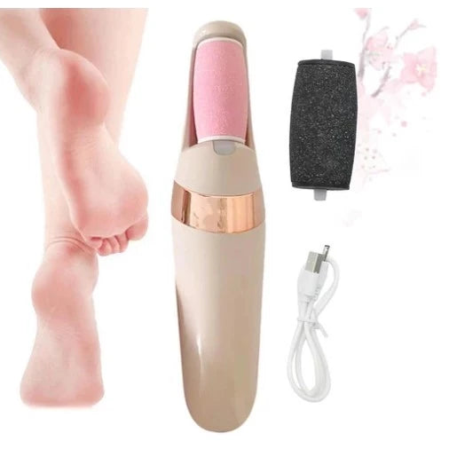 Esfoliador Elétrico para Pés – Lixa Removedora de Calos Portátil USB ou Pilha