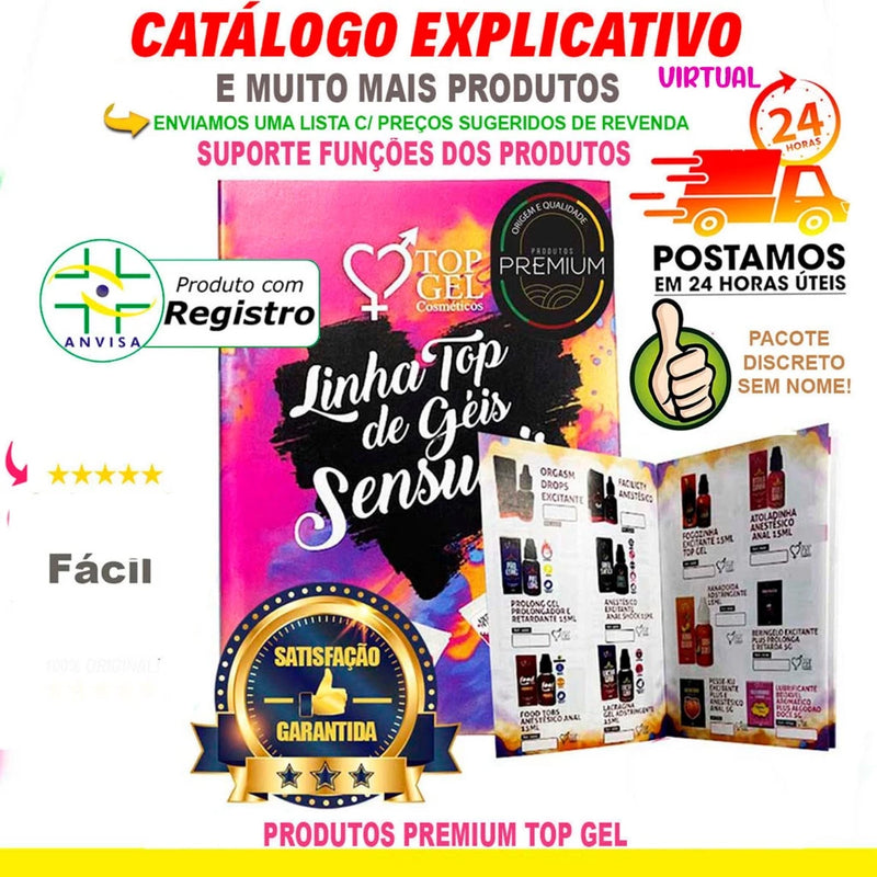 Kit Sex Shop com 40 Itens Eróticos – Vibrador, Anel Peniano e Lubrificante Íntimo Golds para Casais