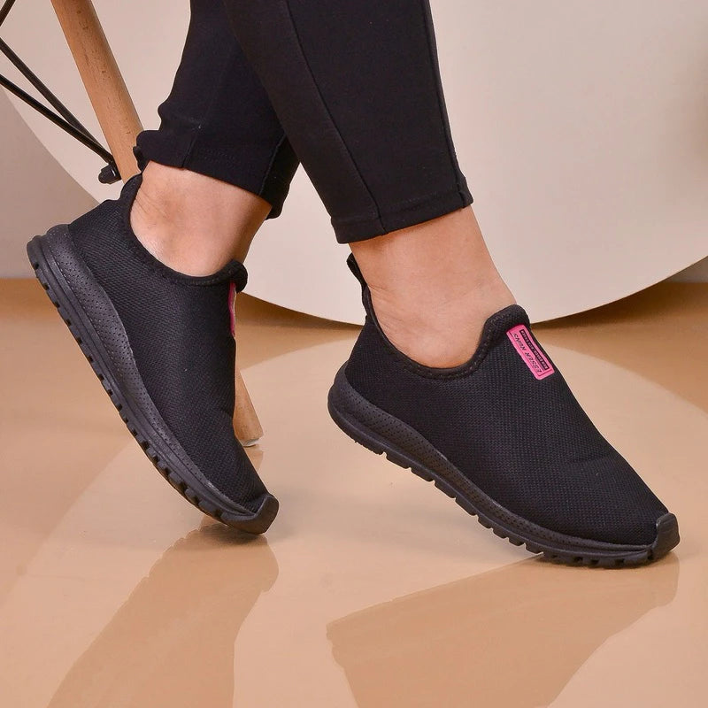 Tênis Feminino Estilo Meia Slip On Ortopédico Botinha Conforto Diário e Academia