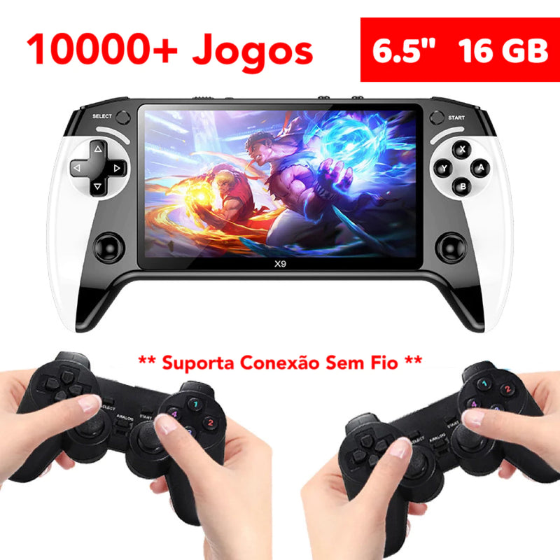 Videogame Portátil de Mão 2025 – Tela Grande, 10.000 Jogos Retrô, 16GB Expansível