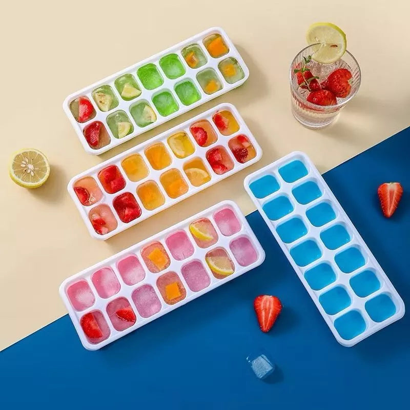 Kit Formas de Gelo com Tampa Rígida e Fundo de Silicone Flexível
