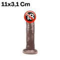 Pênis Realístico Maciço de Borracha – Consolo Grosso e Resistente para Cinta