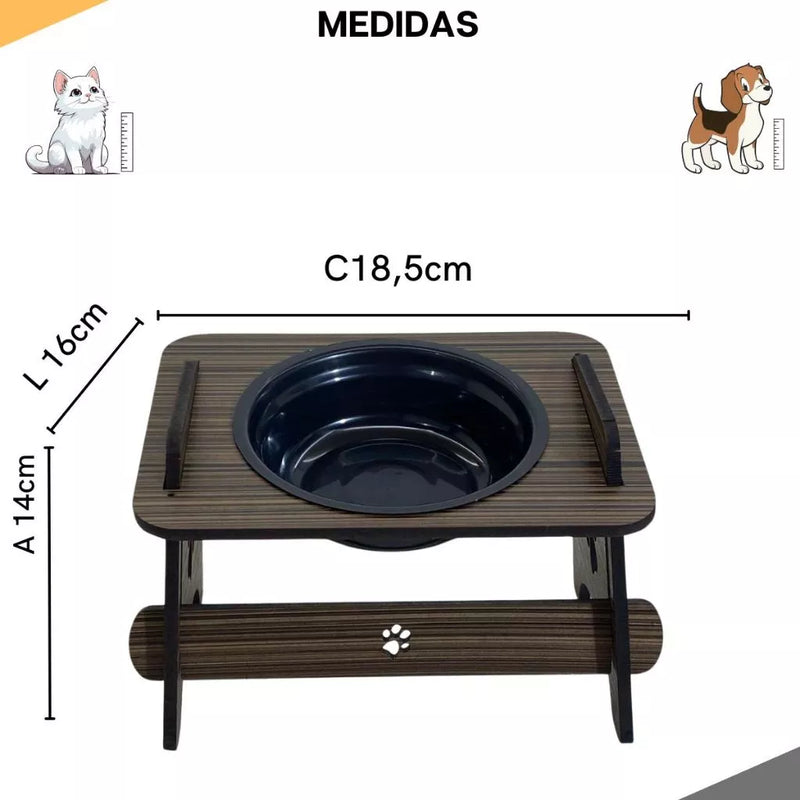 Comedouro Suspenso com Bebedouro para Pets – Acompanha Tampas
