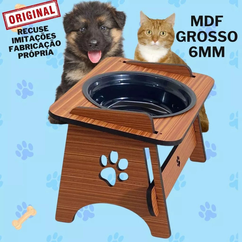Comedouro Suspenso com Bebedouro para Pets – Acompanha Tampas
