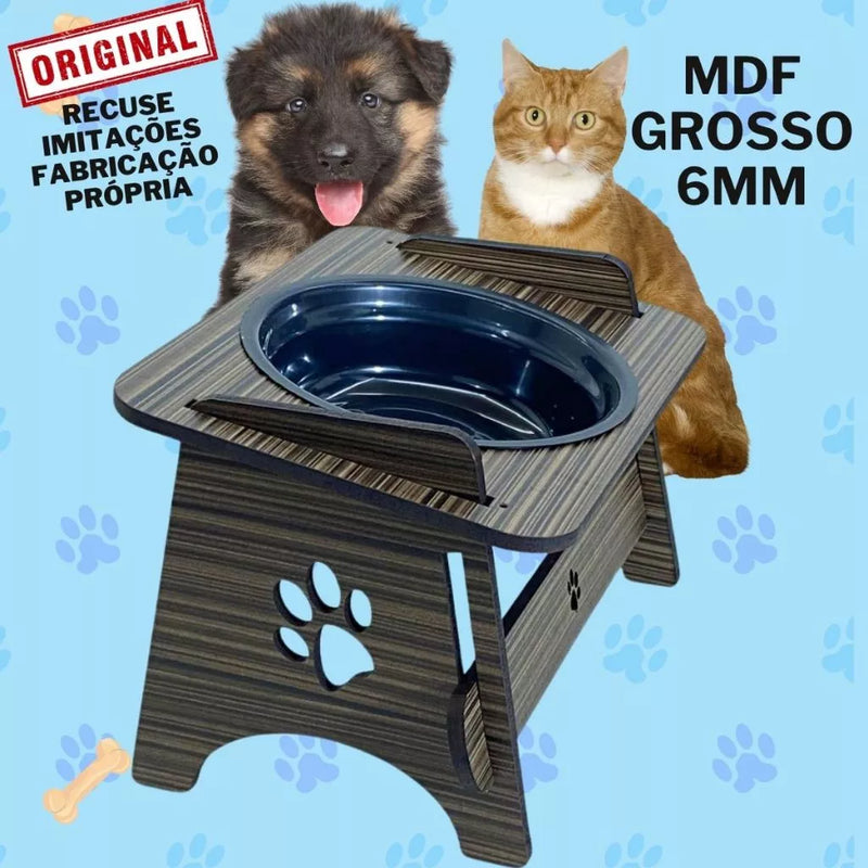 Comedouro Suspenso com Bebedouro para Pets – Acompanha Tampas