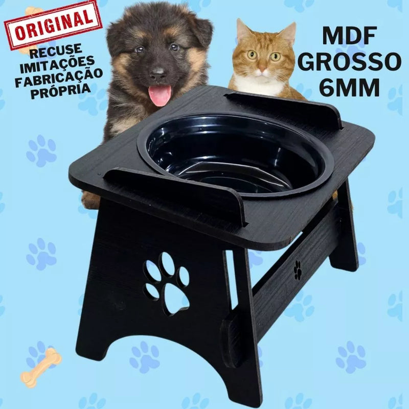 Comedouro Suspenso com Bebedouro para Pets – Acompanha Tampas