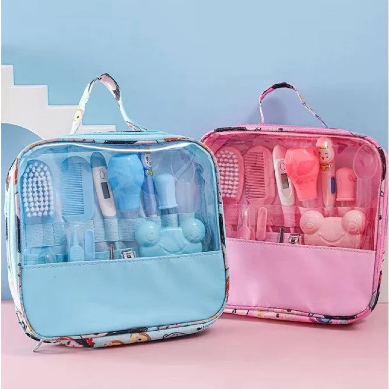 Kit Completo de Cuidados para Bebê – 13 Itens Essenciais + Bolsa Necessaire Infantil