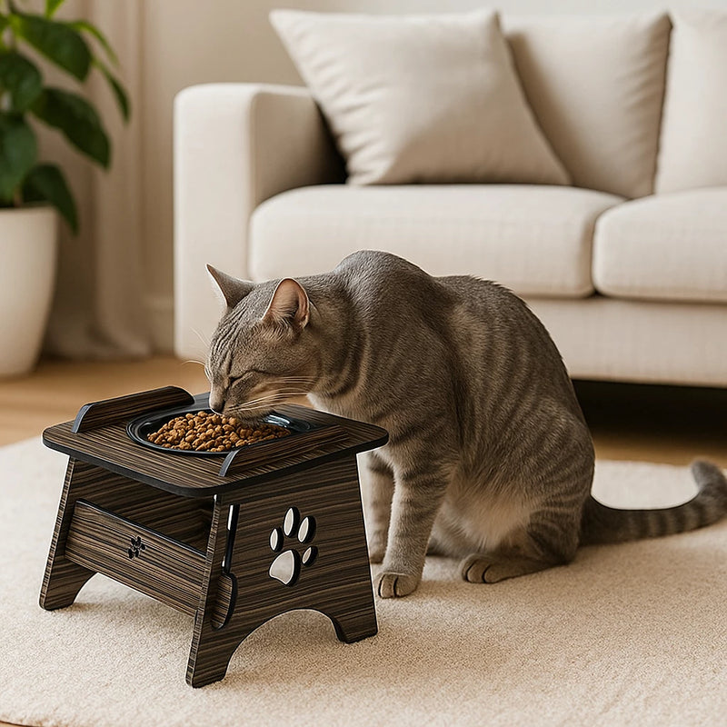 Comedouro Suspenso com Bebedouro para Pets – Acompanha Tampas