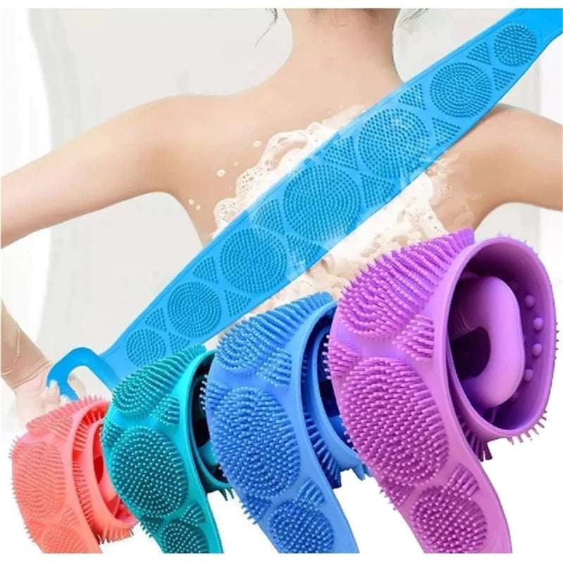 Esponja de Banho Lava Costas em Silicone Antibacteriano – Cores Sortidas