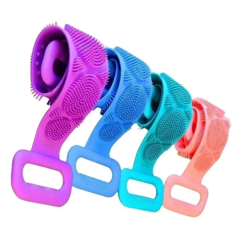 Esponja de Banho Lava Costas em Silicone Antibacteriano – Cores Sortidas