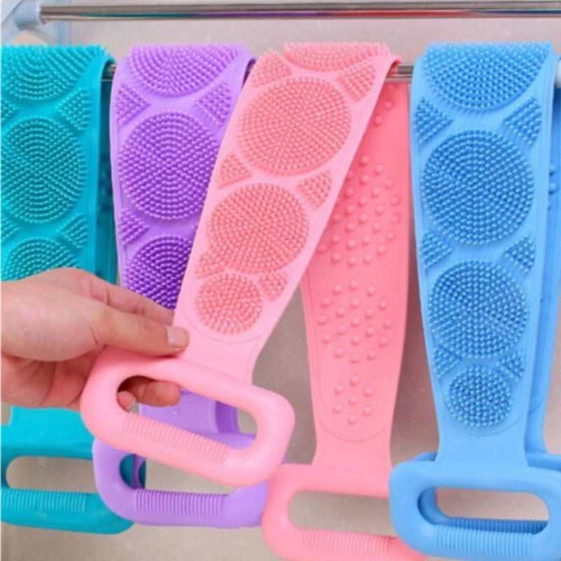 Esponja de Banho Lava Costas em Silicone Antibacteriano – Cores Sortidas