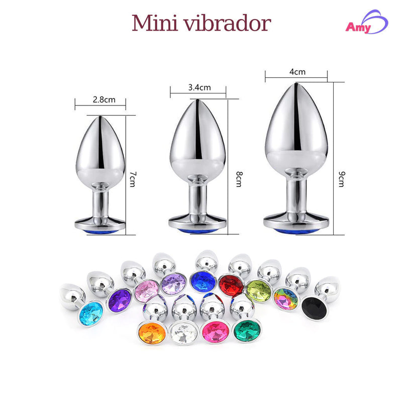 Plug Anal de Aço Inoxidável – Tamanhos P, M e G, Cores Variadas