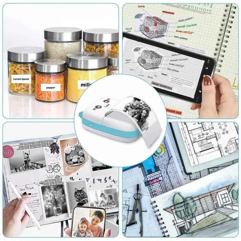 Mini Impressora Portátil para Fotos e Desenhos – Compatível com Celulares Android e iPhone