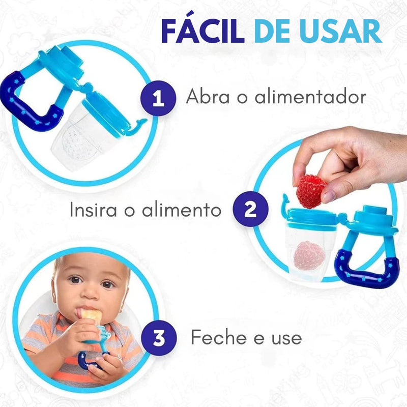 Kit Chupeta de Alimentação para Bebês – Até 2 Unidades para Frutas, Papinhas e Patês
