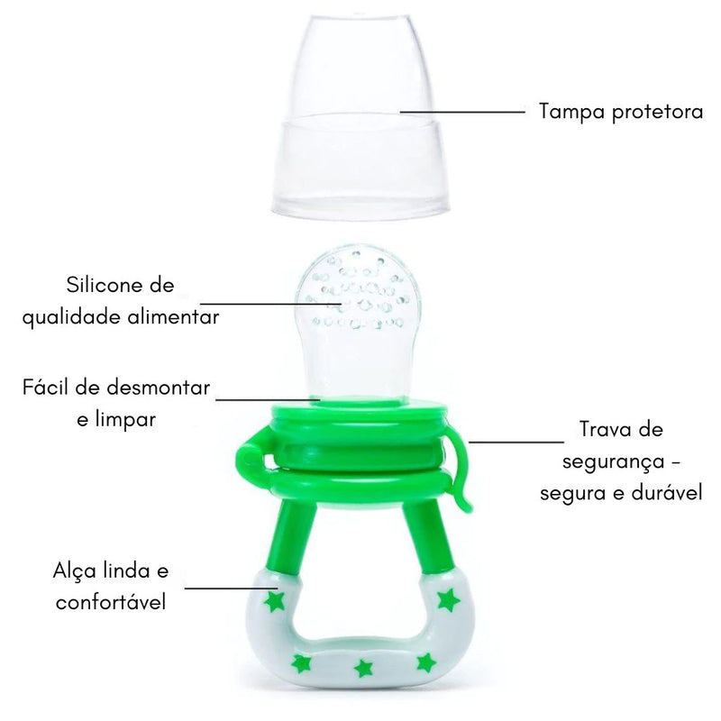 Kit Chupeta de Alimentação para Bebês – Até 2 Unidades para Frutas, Papinhas e Patês