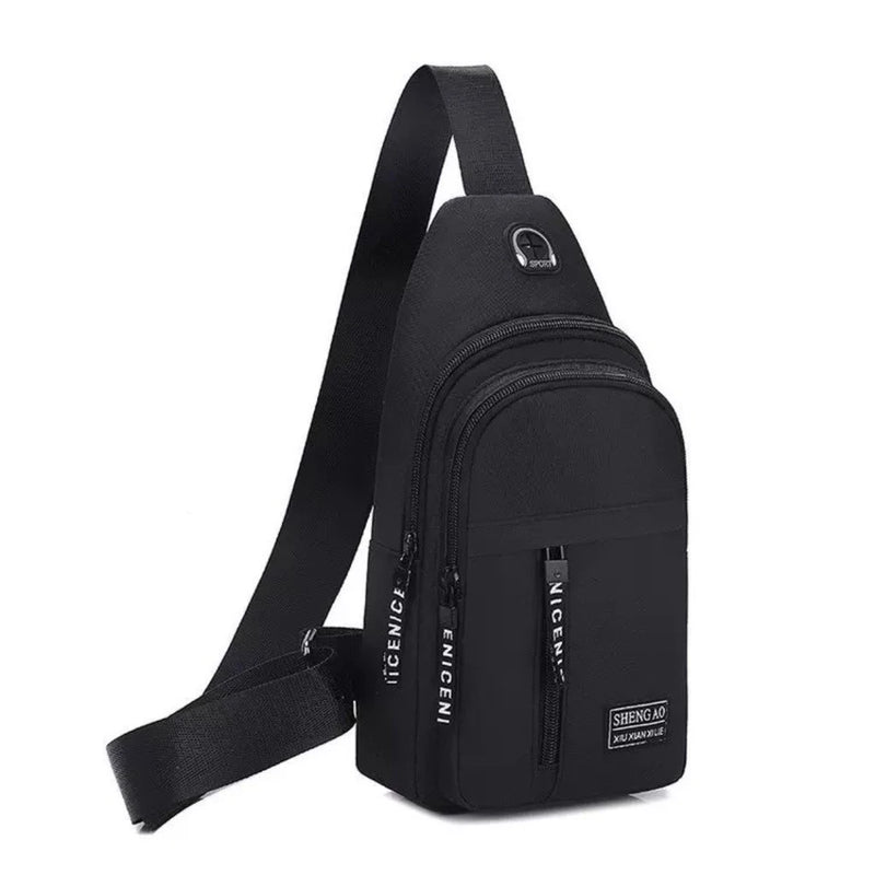 Mochila de Peito Masculina Transversal Impermeável – Bolsa Tiracolo/Pochete