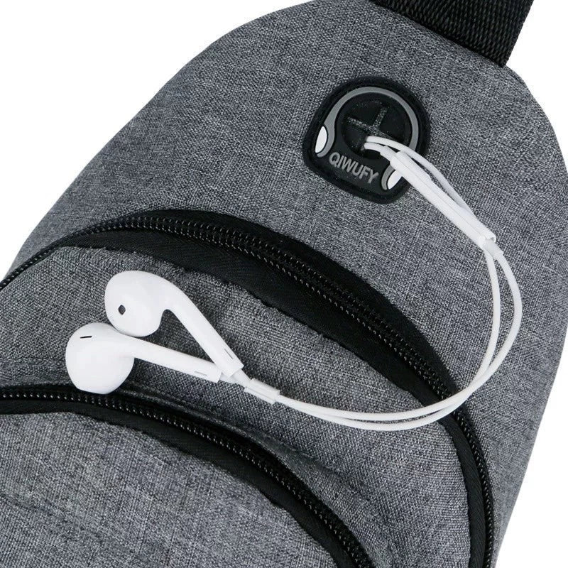 Mochila de Peito Masculina Transversal Impermeável – Bolsa Tiracolo/Pochete