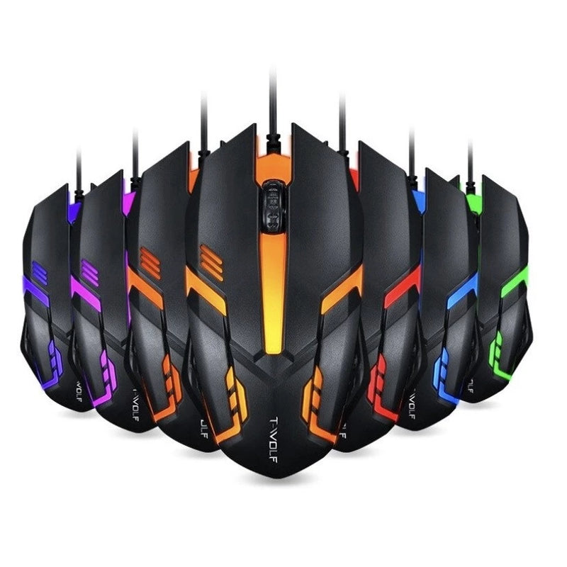 Kit Gamer: Mouse com Fio LED RGB + Mouse Pad Preto