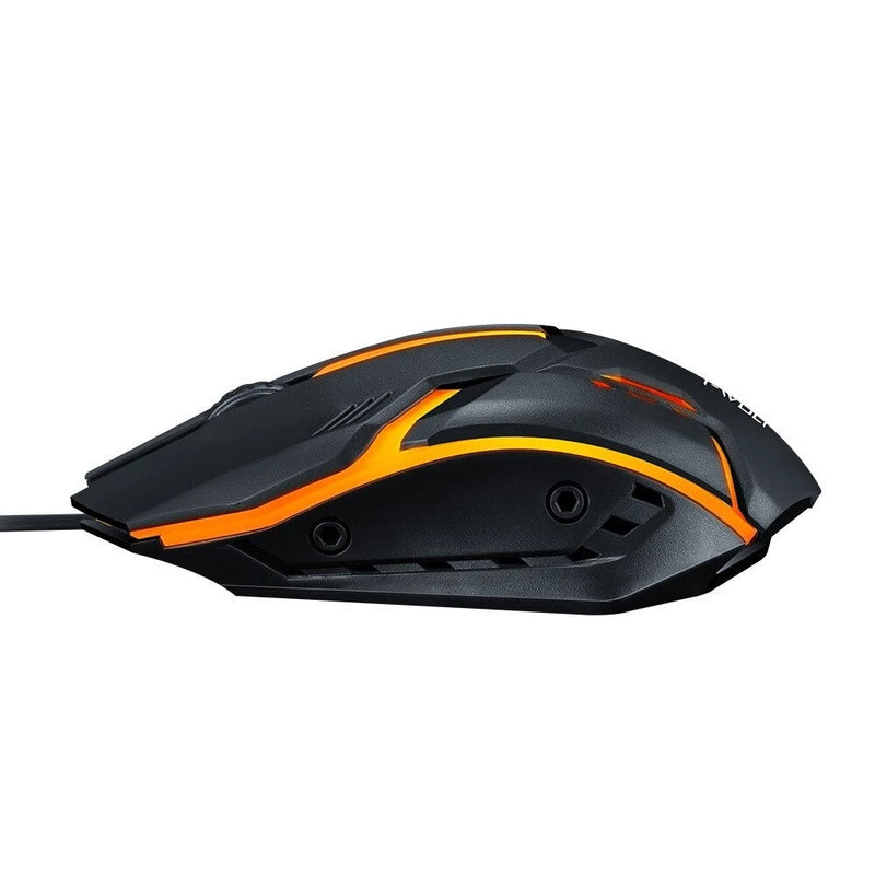 Kit Gamer: Mouse com Fio LED RGB + Mouse Pad Preto