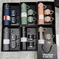 Kit Garrafa Térmica Inox 500ml + 3 Xícaras – Bebidas Quentes ou Frias