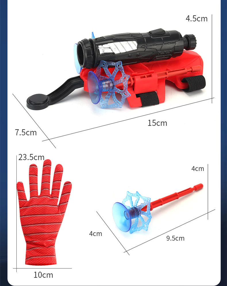 Luva Lançadora de Teia do Homem-Aranha – Brinquedo Infantil de Pulso com Corda para Fantasia e Halloween